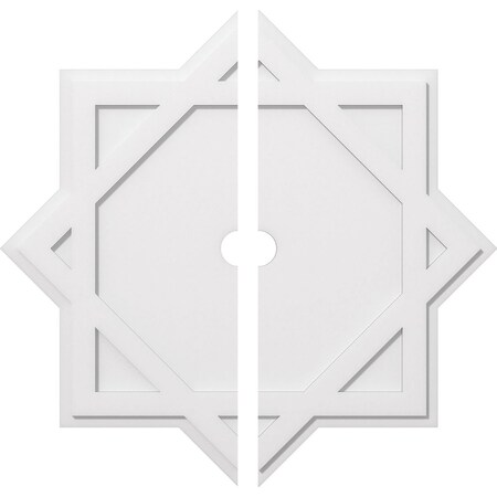 Axel Architectural Grde PVC Contemporary Ceiling Medallion, Two Piece, 40OD X 3ID X 22 1/4C X 1P